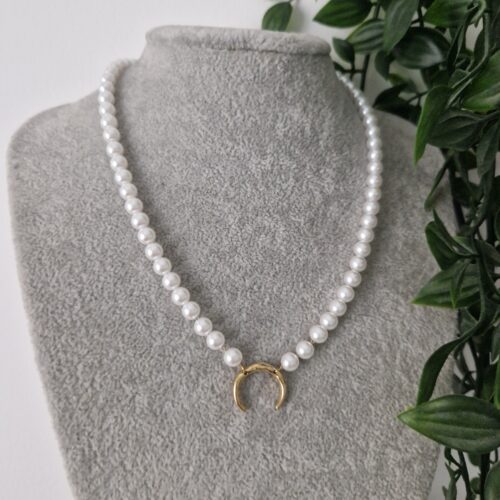 Pearl Horn Necklace