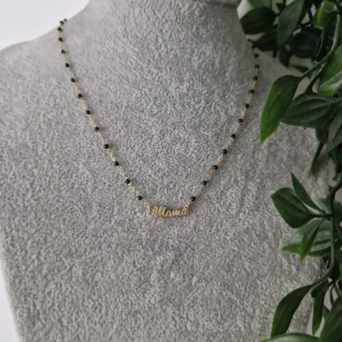 Mama Gold Black Necklace