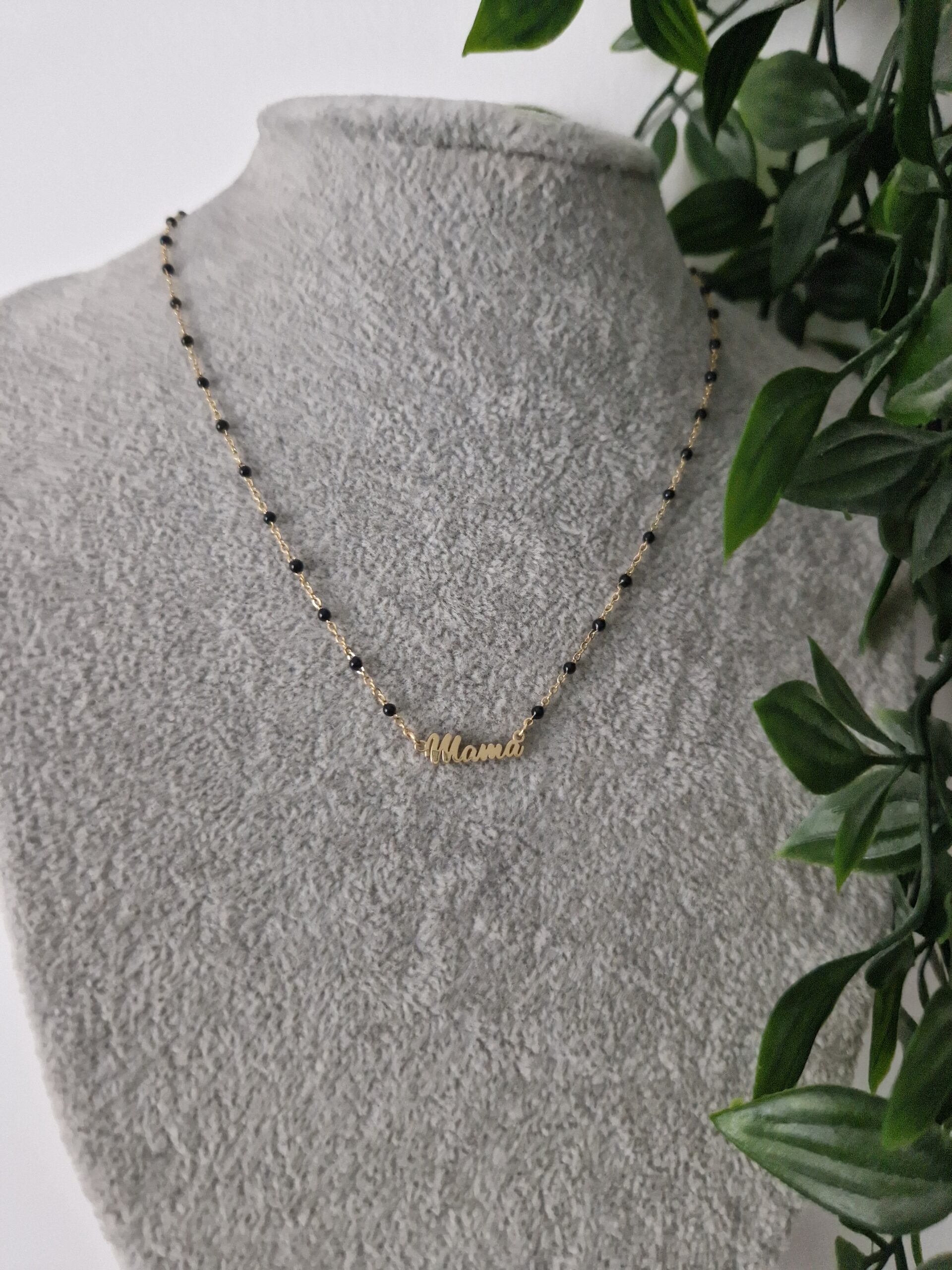 Mama Gold Black Necklace