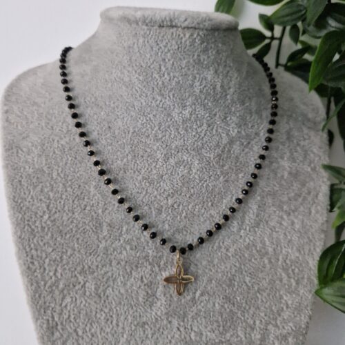 Gold Lilou Black Necklace
