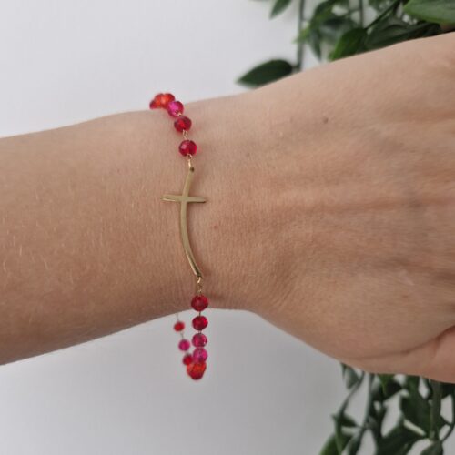 BRACELET - GOLD RED CROSS
