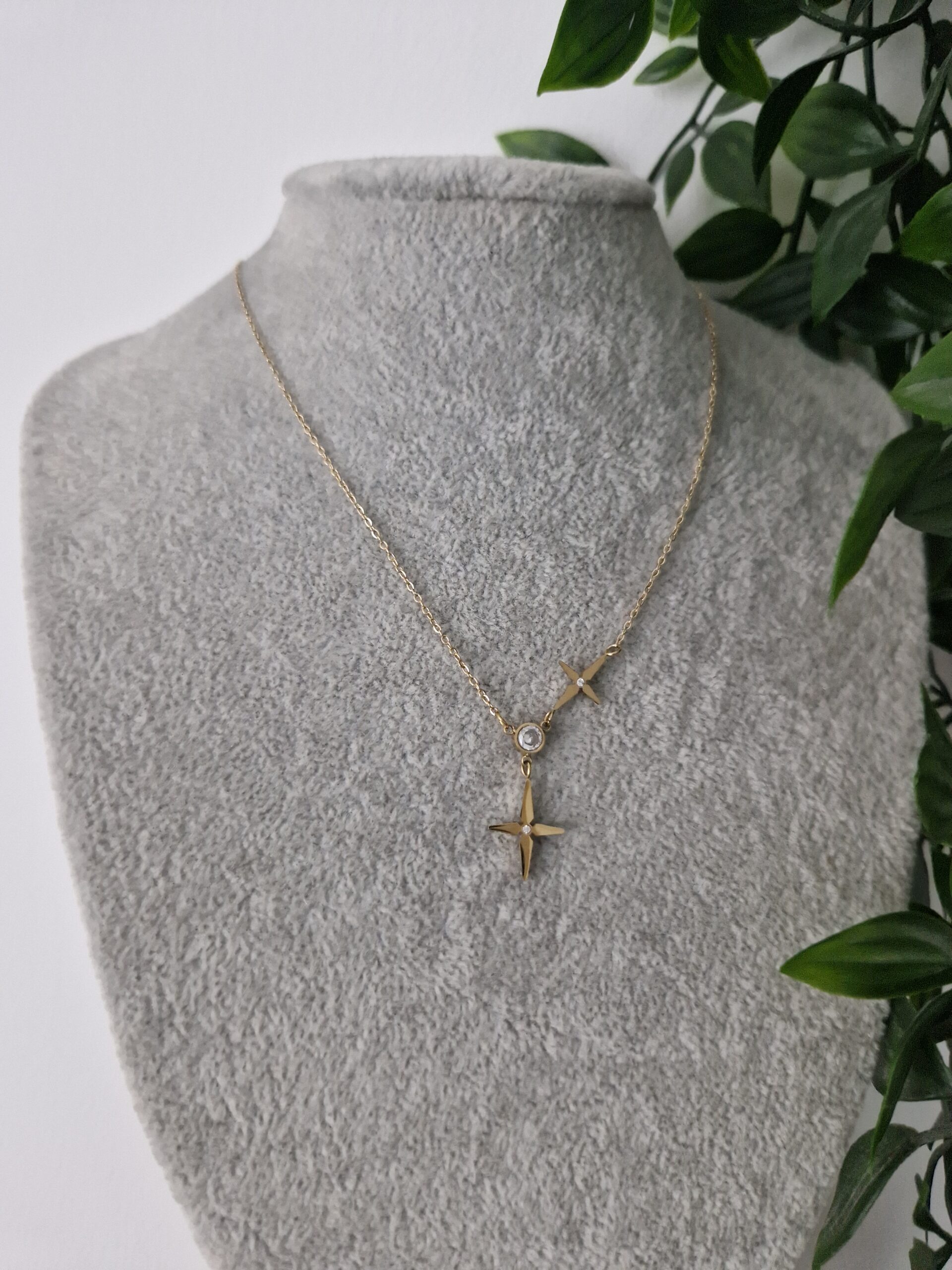 Zirconia Lilou Gold Necklace