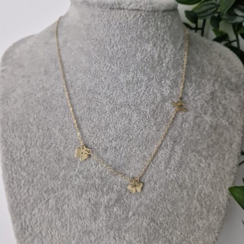 Clover Life Line Gold Necklace