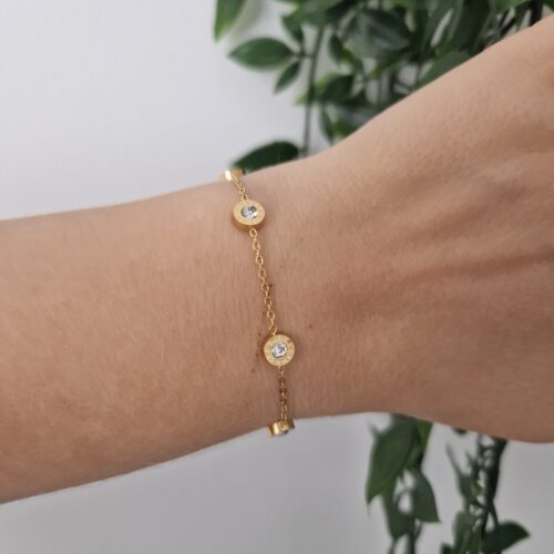 BRACELET - GOLD ONYX