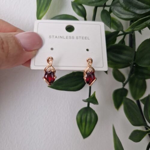 Red Gold Earrings