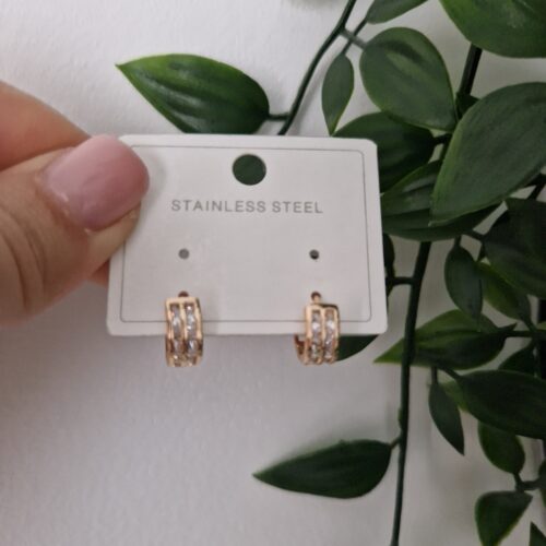 Zirconia Gold Earrings