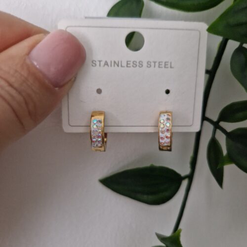 Zirconia Gold Earrings