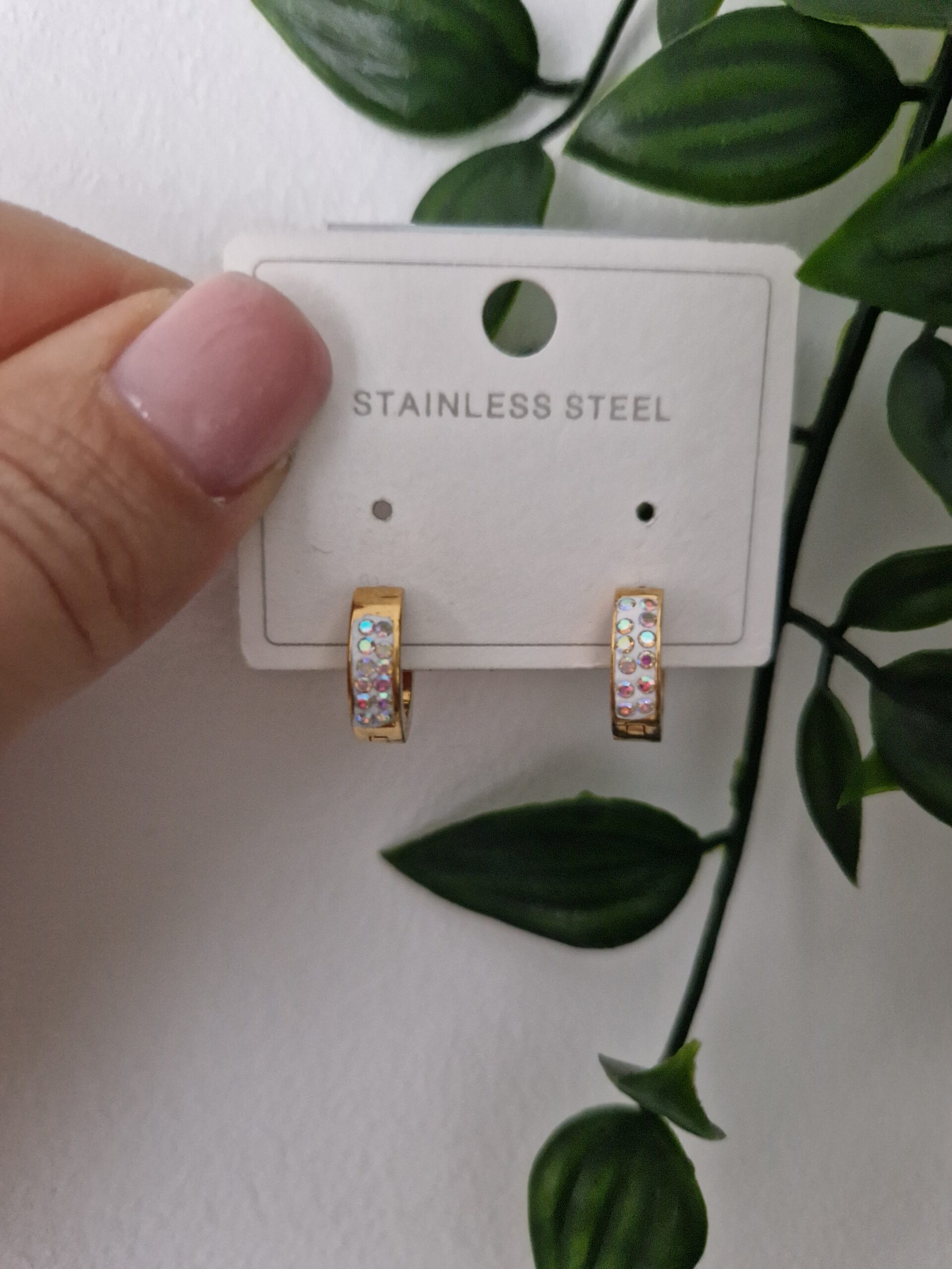 Zirconia Gold Earrings