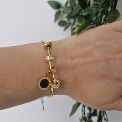 BRACELET - GOLD BLACK ONYX