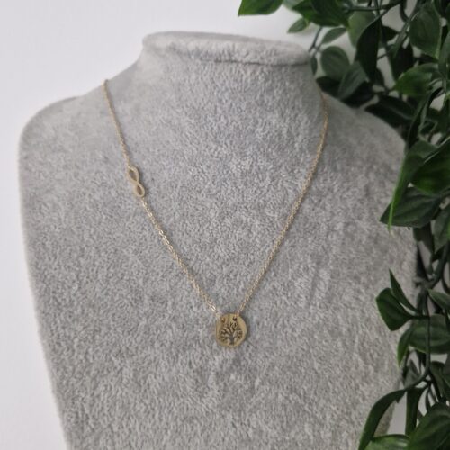 Tree of Life and Infinity Gold Necklace