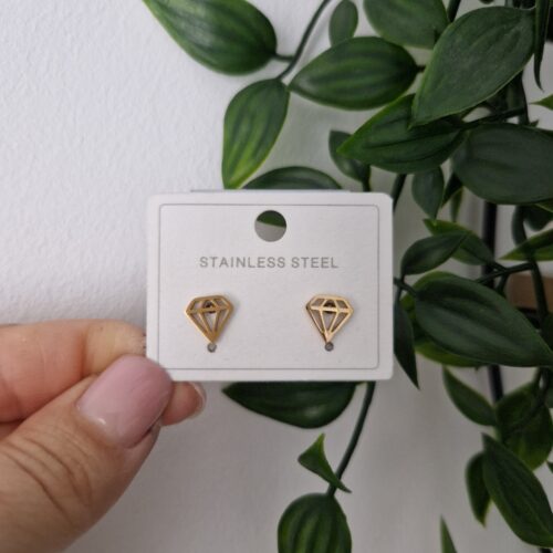 EARRINGS - GOLD DIAMOND STUDS