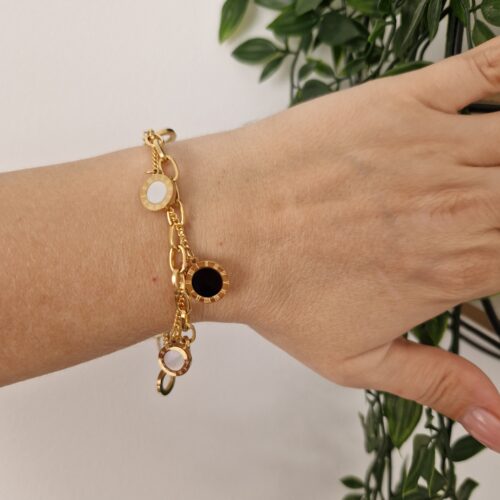 Black Onyx Gold Bracelet