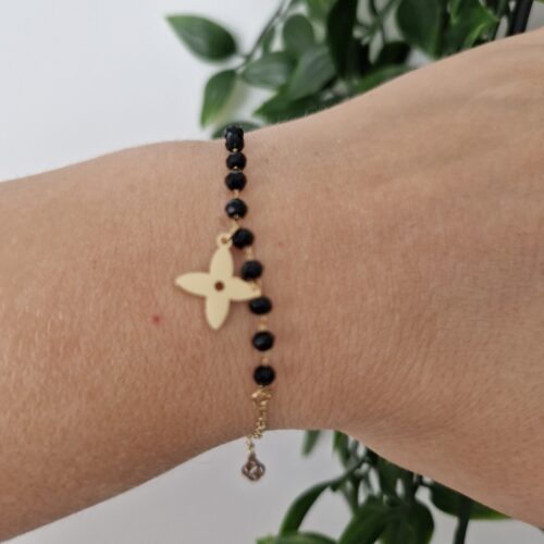 Gold Lilou Black Bracelet