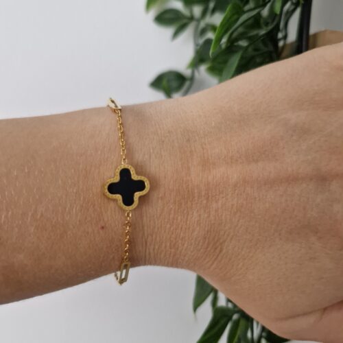 Black Lilou Gold Bracelet