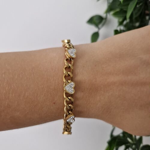 Zirconia Heart Bracelet