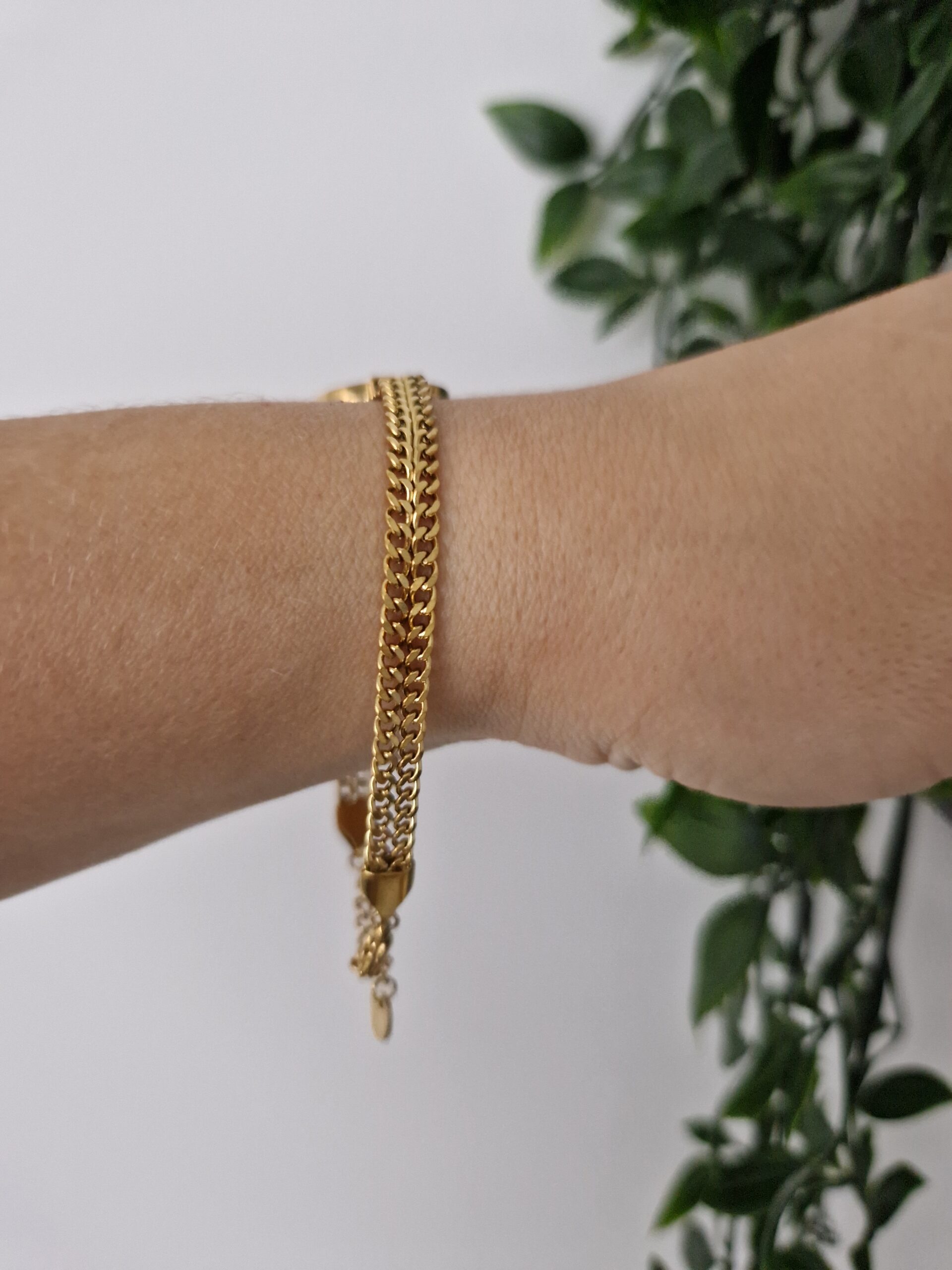 Zirconia Tree of Life Gold Bracelet - Image 2