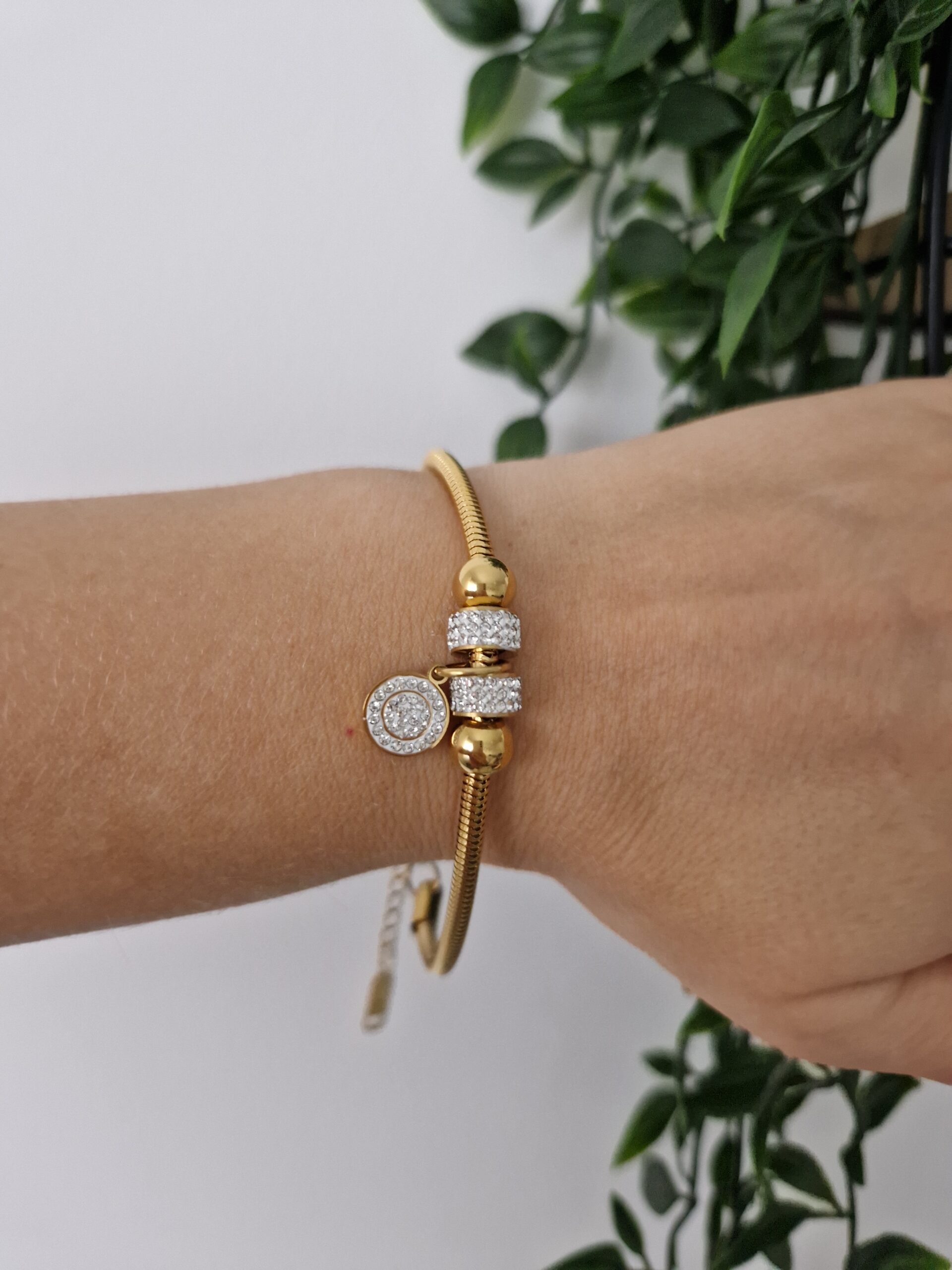 Zirconia Gold Bracelet