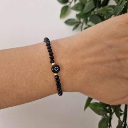 Evil Eye Black Elastic Bracelet