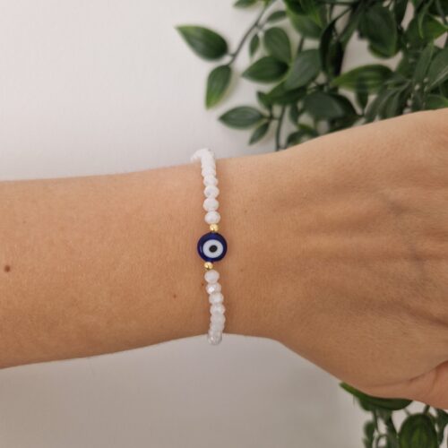 Evil Eye White Bracelet