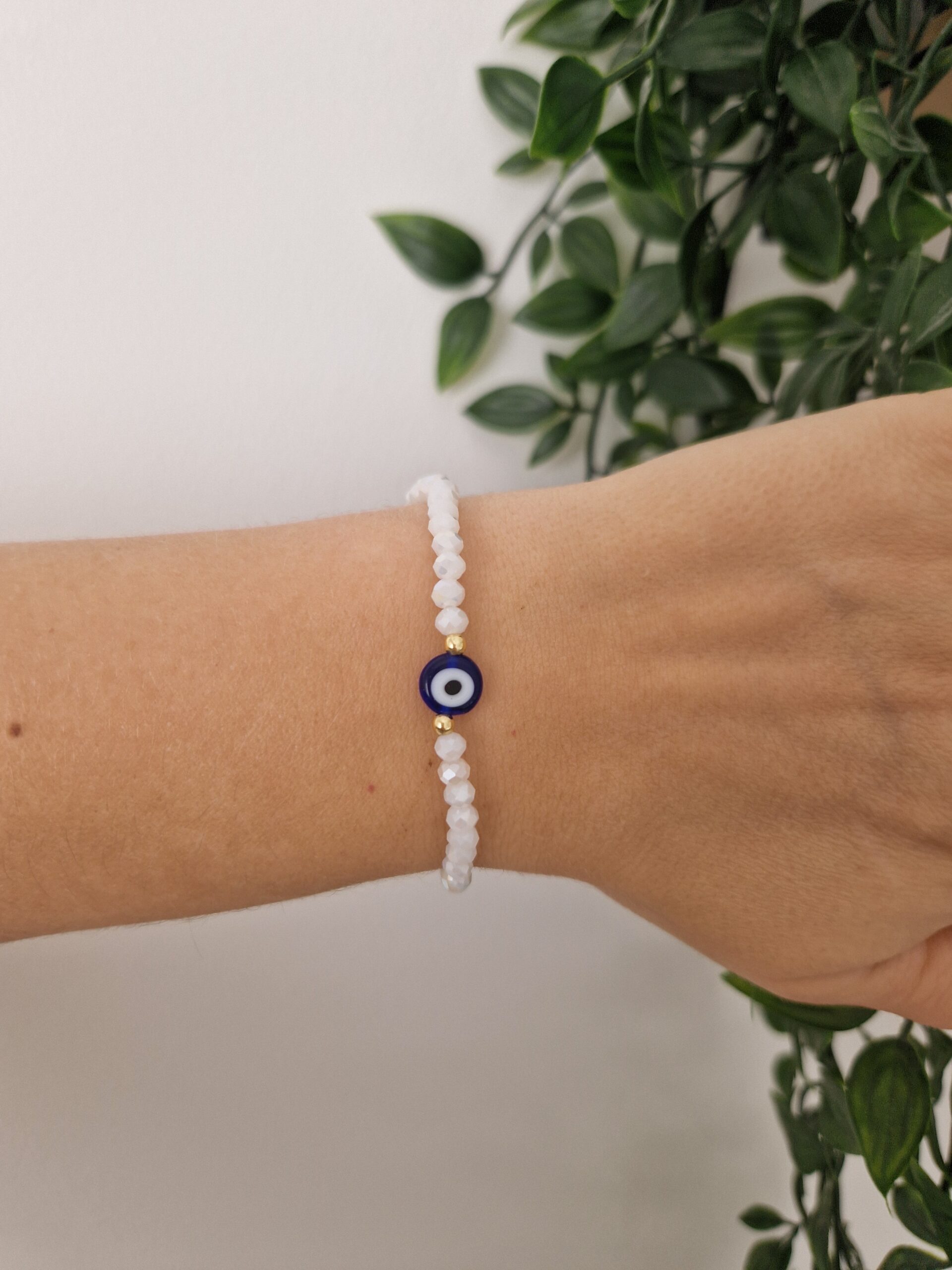 Evil Eye White Bracelet