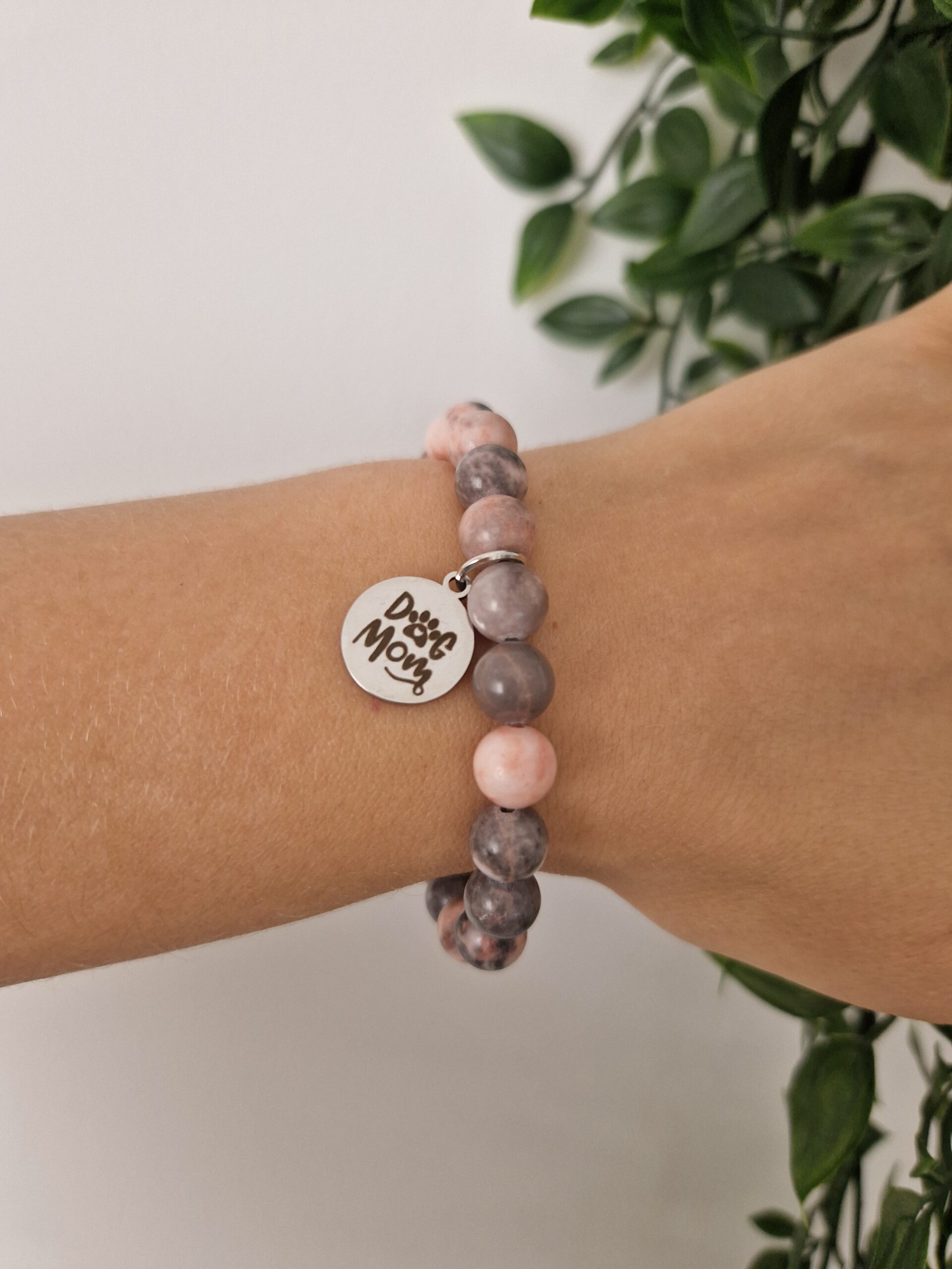 Dog Mum Elastic Stone Bracelet