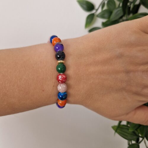 Chakra Healing Gemstone Elastic Bracelet