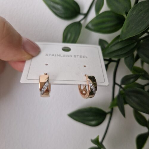 Zirconia Hoop Earrings