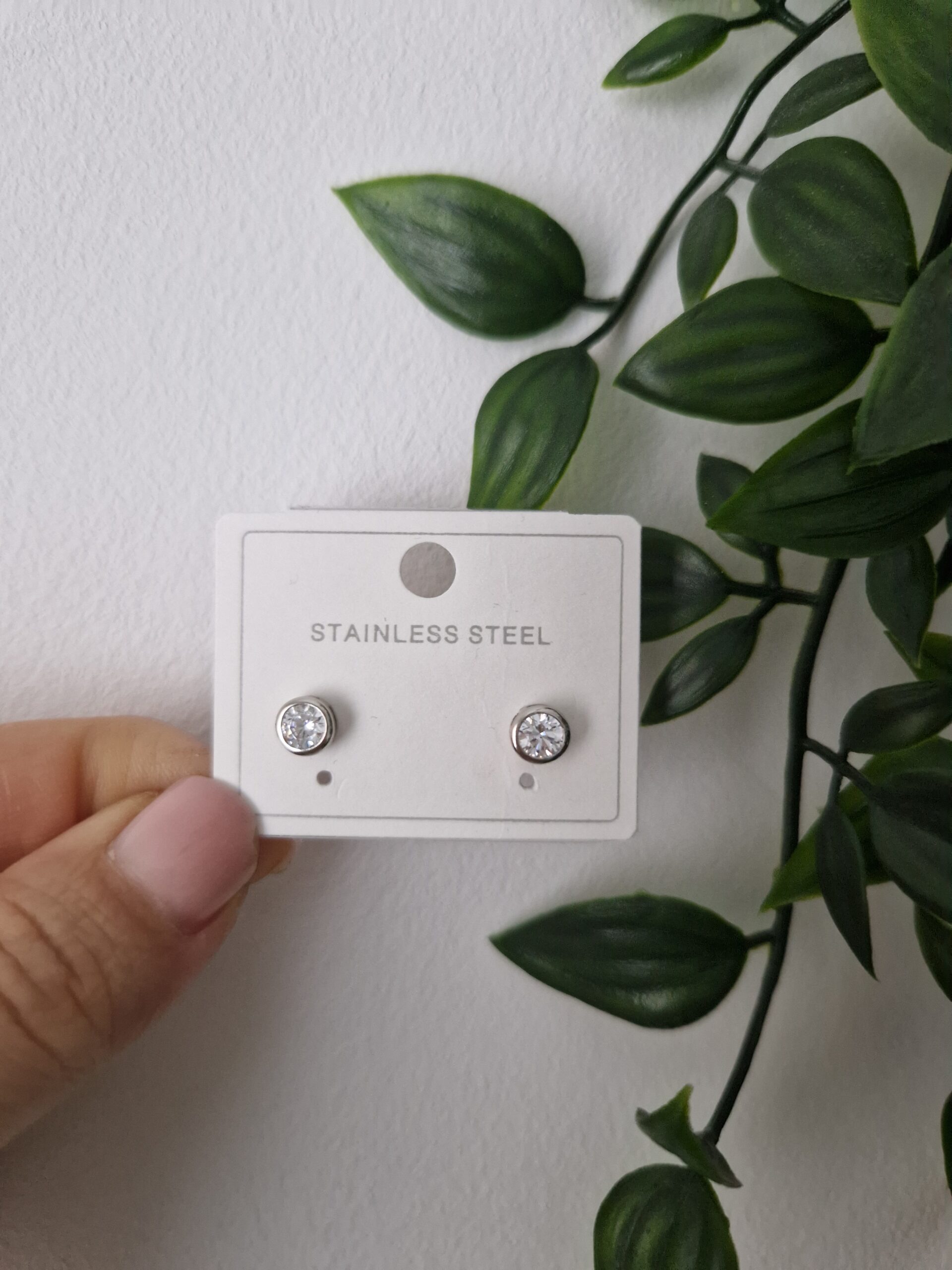 Zirconia Silver Stud Earrings