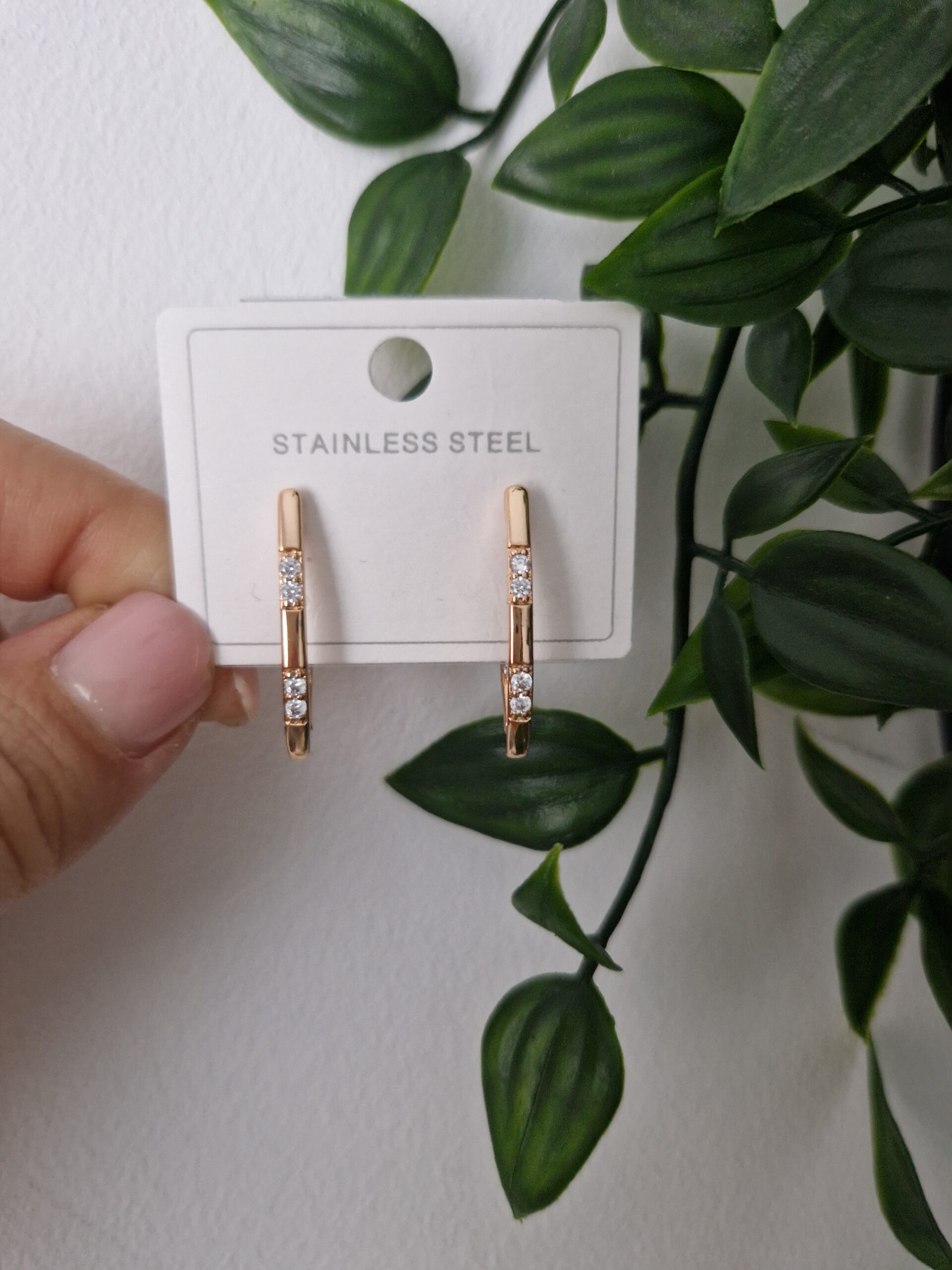 Zirconia Gold Earrings