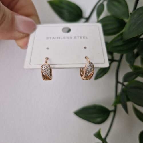 Zirconia Gold Earrings