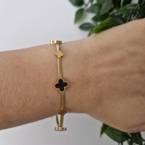 Black Lilou Gold Bracelet