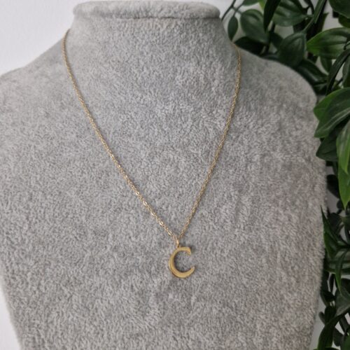 NECKLACE - GOLD LETTER C