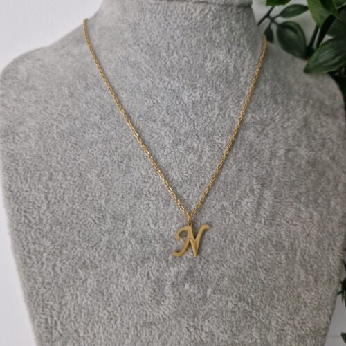 Initial N Gold Necklace