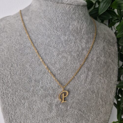 NECKLACE - GOLD LETTER P