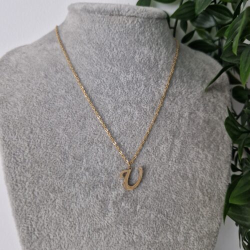 NECKLACE - GOLD LETTER U