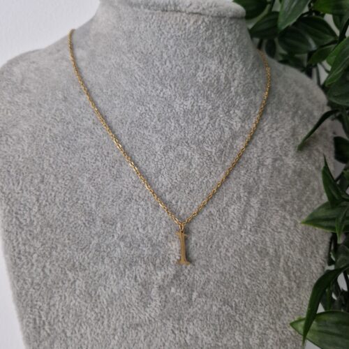 NECKLACE - GOLD LETTER I
