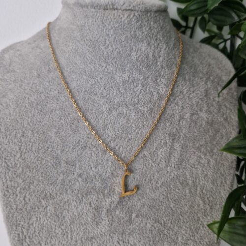 NECKLACE - GOLD LETTER L