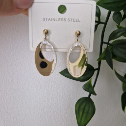 Zirconia Gold Earrings