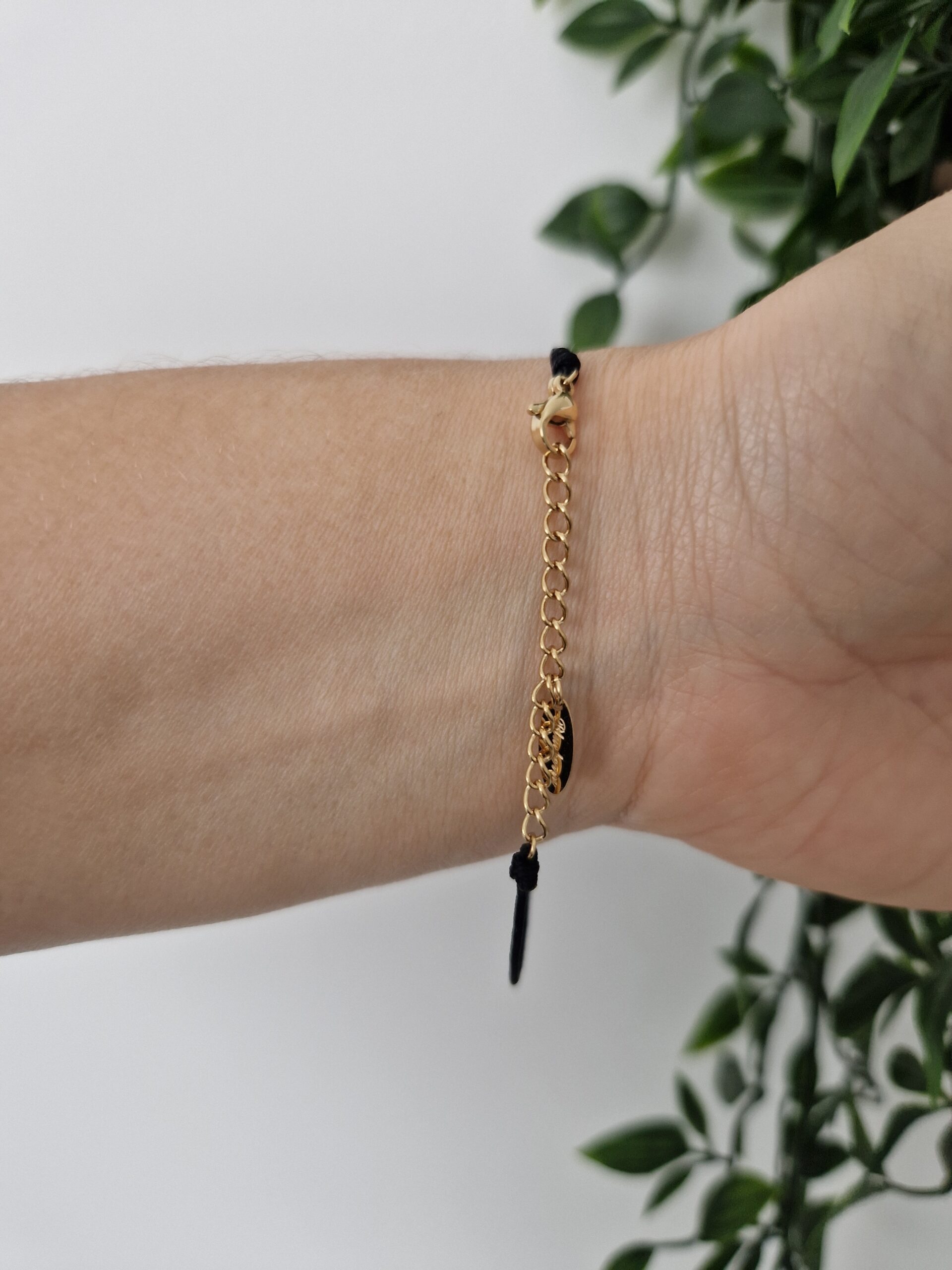 Gold Bee Black Bracelet - Image 3