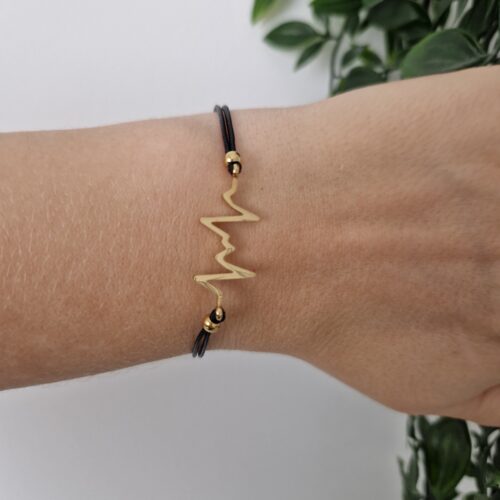 Black Gold Lifeline Bracelet