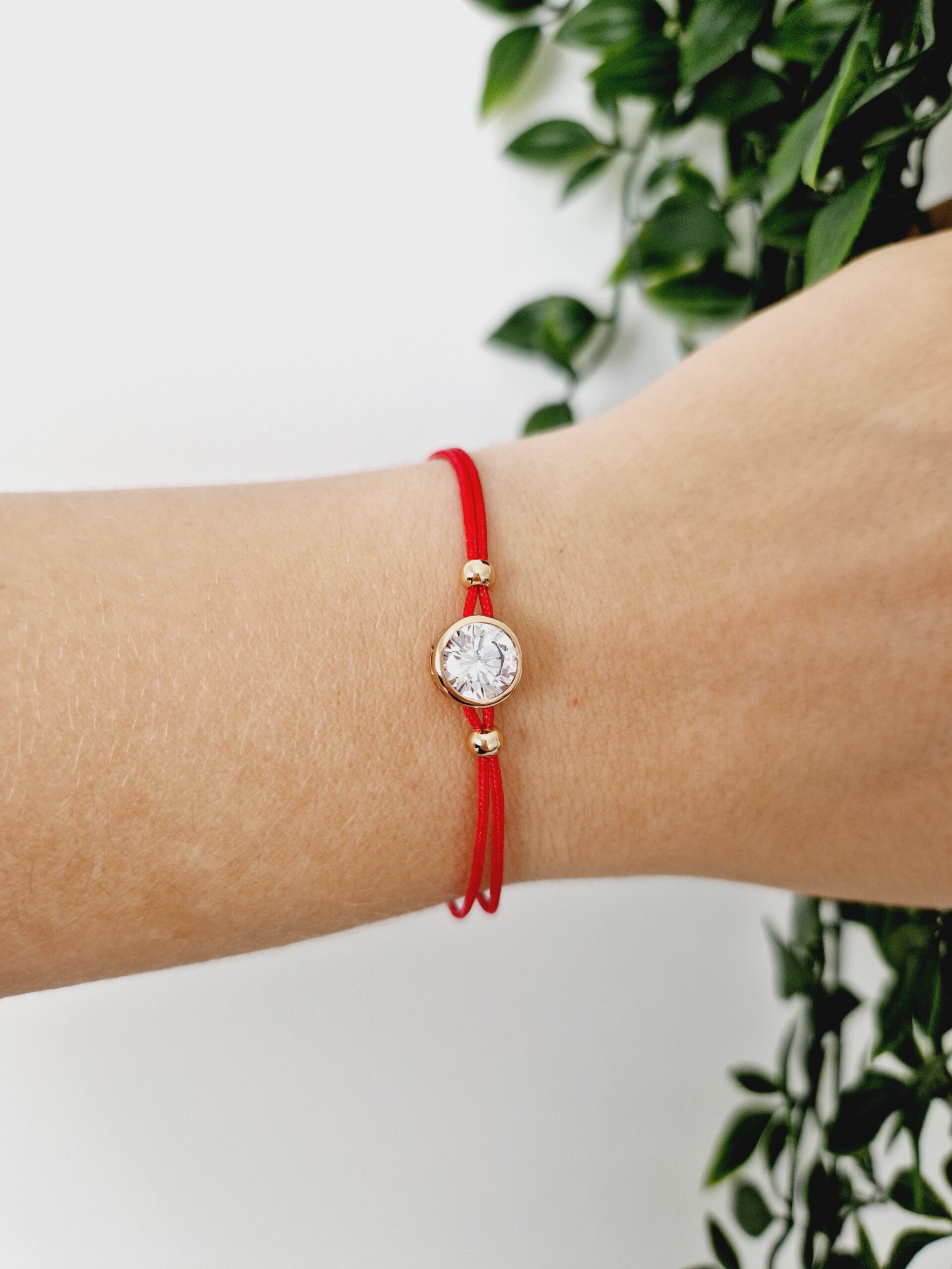 Gold Zirconia Red Bracelet