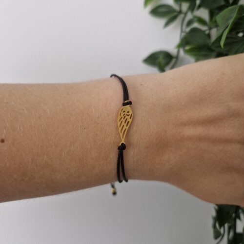 Wing Gold Black Bracelet