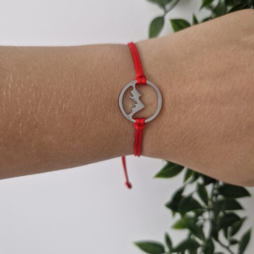 Silver Red Bracelet