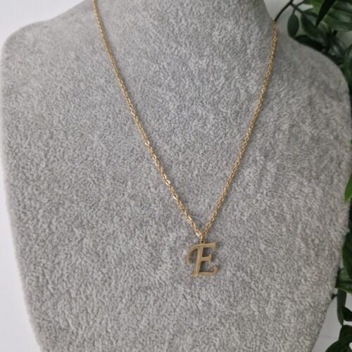 Initial Necklace E