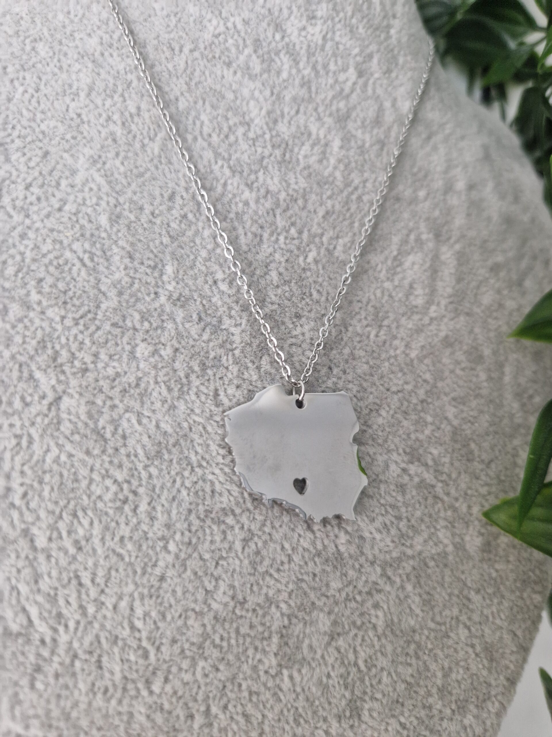 Map of Poland Silver Necklace - Image 2