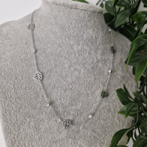Diamond Silver Necklace