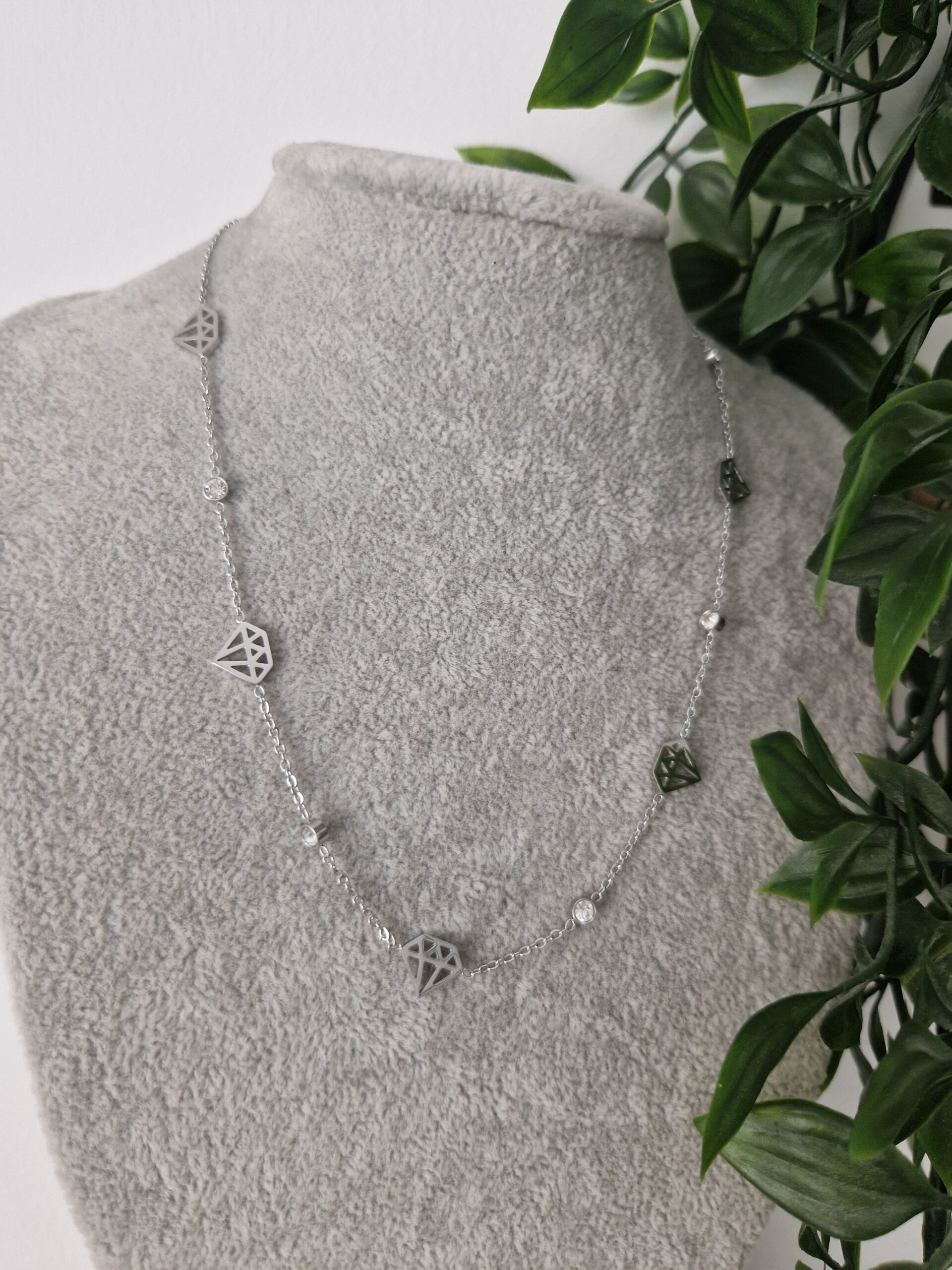 Diamond Silver Necklace