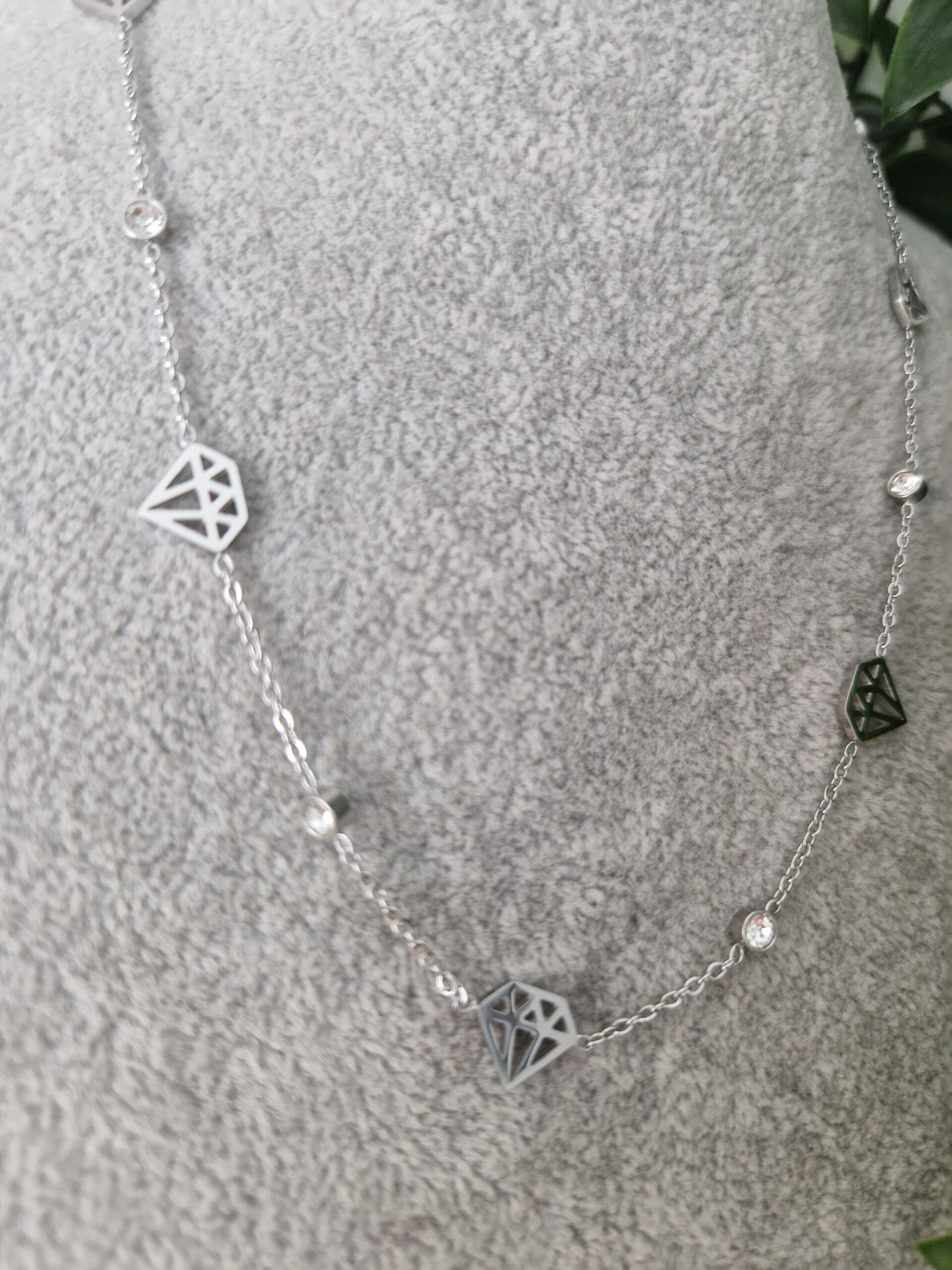 Diamond Silver Necklace - Image 2