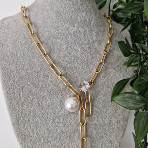 Statement Gold Pearl Chain