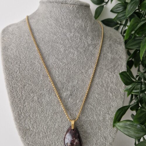Purple Stone Gold Necklace